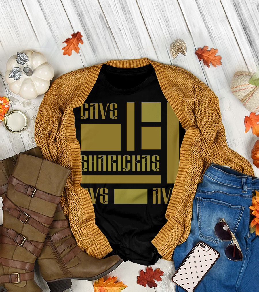 CAVS SHARICKAS AVS AVS Unique Lettering T-Shirt