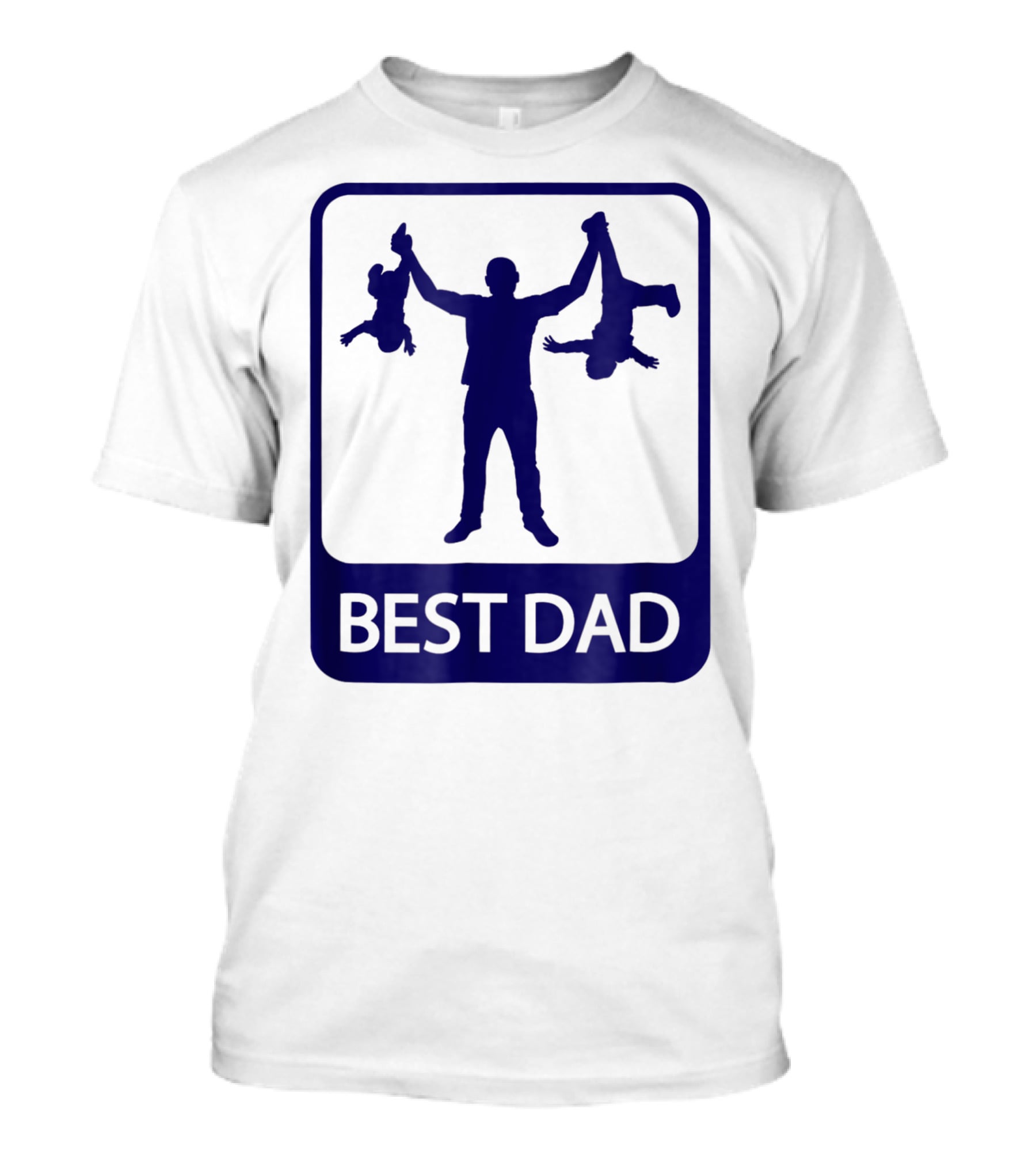 Best Dad Silhouette Holding Kids Playfully T-Shirt