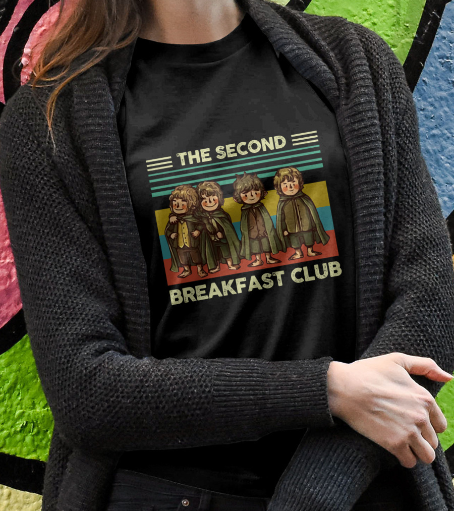 The Second Breakfast Club Hobbits Pop Culture Mashup T-Shirt