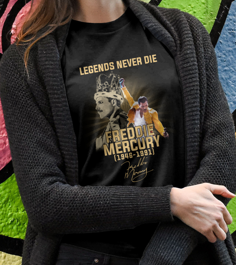 LEGENS NEVER DIE FREDDIE MERCURY (1946-1991) T-Shirt