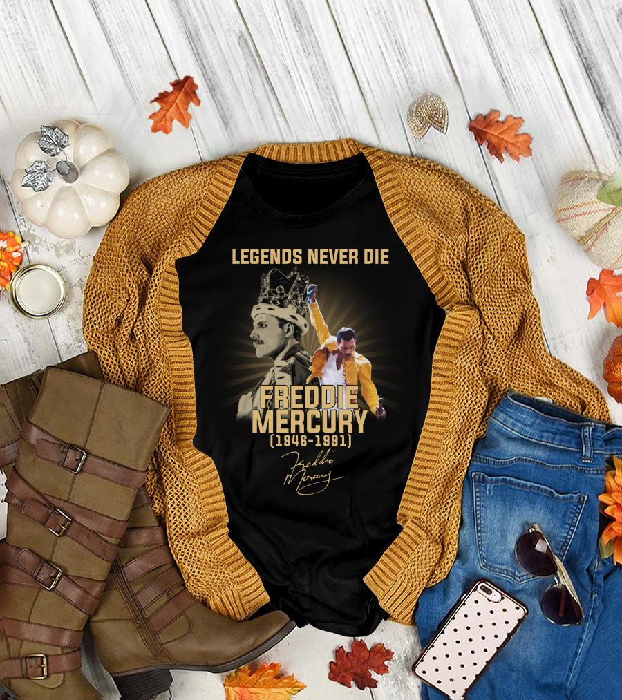 LEGENS NEVER DIE FREDDIE MERCURY (1946-1991) T-Shirt