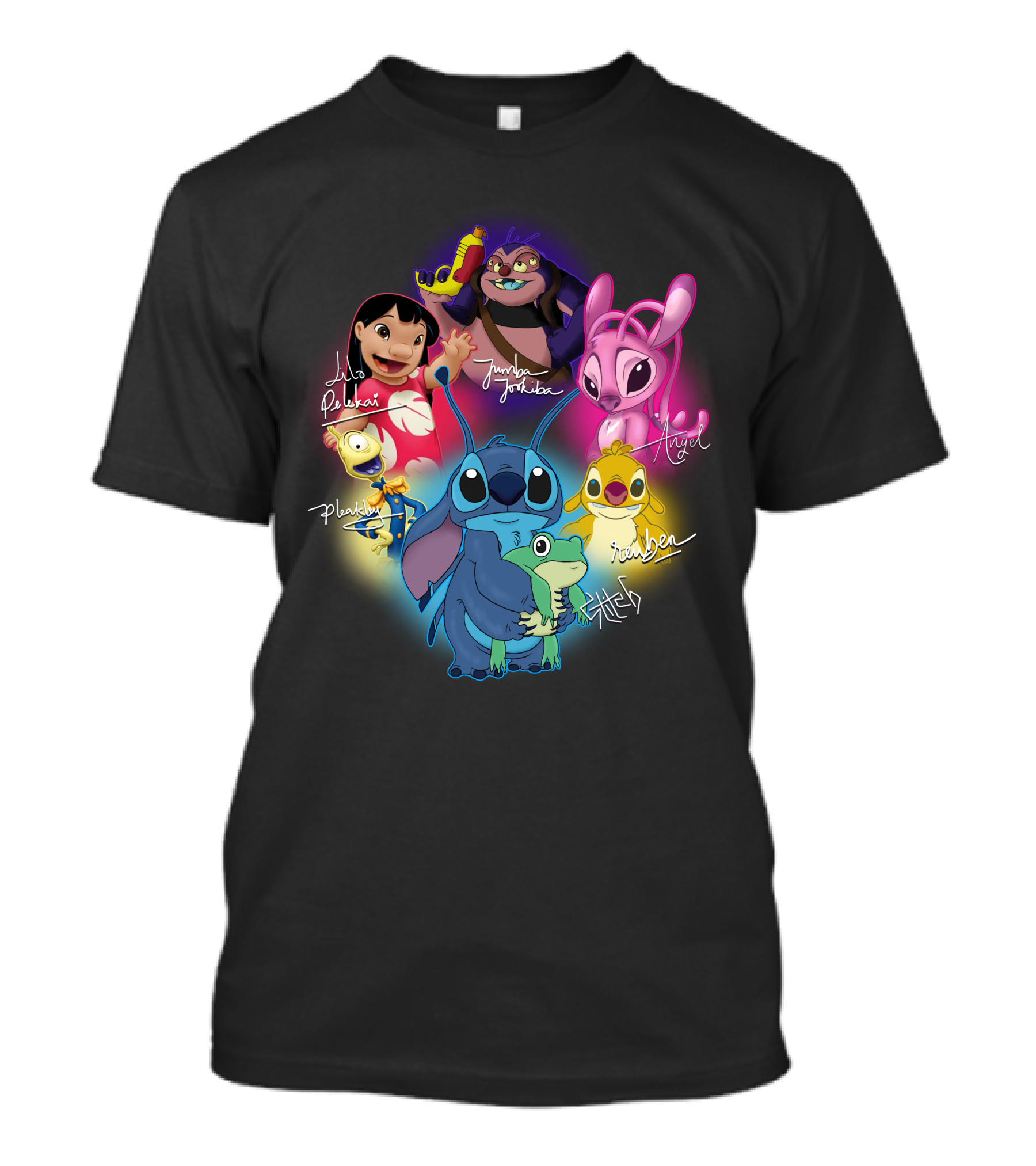 Lilo Pleakley Jumbo Jookiba Angel Scrump Stitch Reuben T-Shirt
