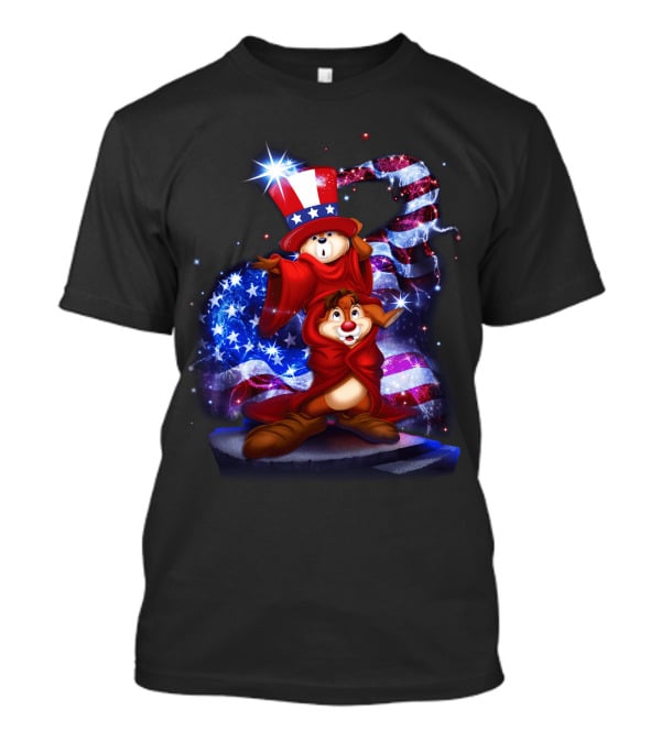 Chip N Dale Patriotic Stars And Stripes USA T-Shirt