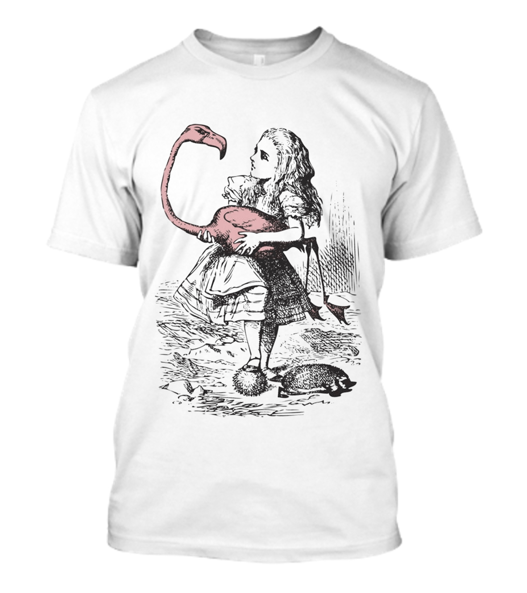 Alice Flamingo Croquet Wonderland T-Shirt