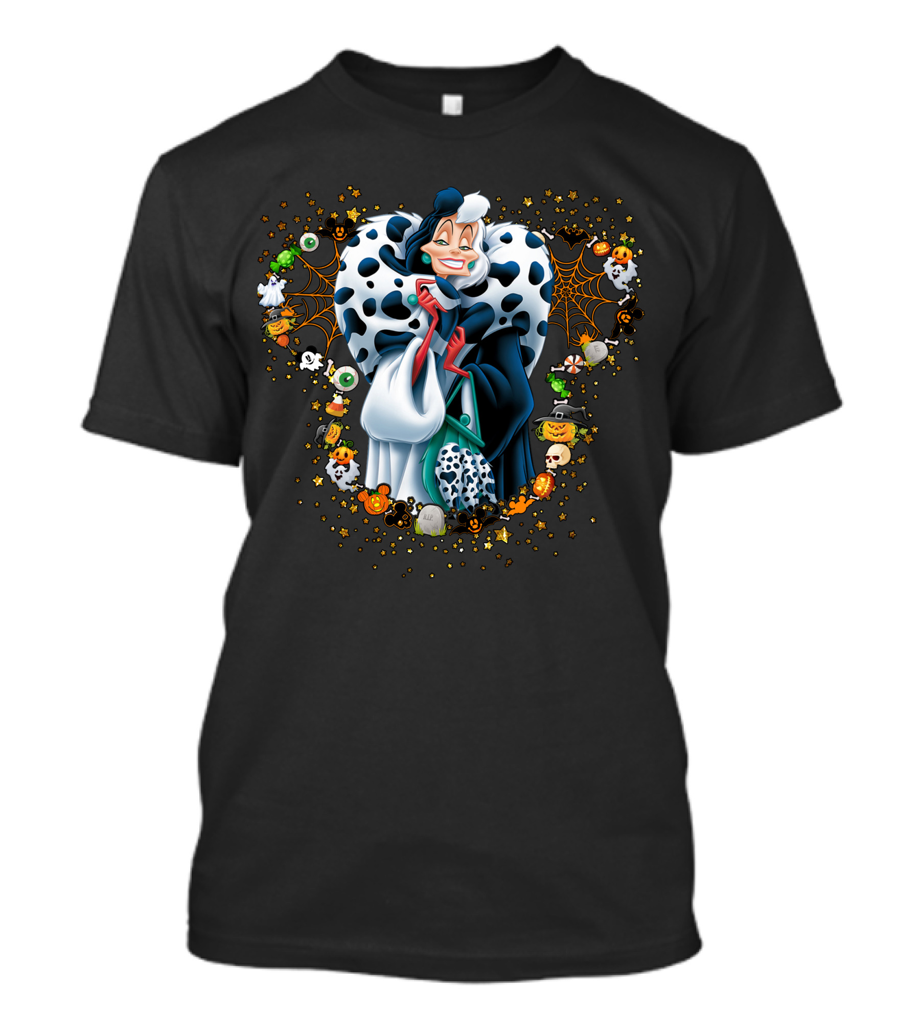 Cruella Halloween Spooky Dalmatians T-Shirt