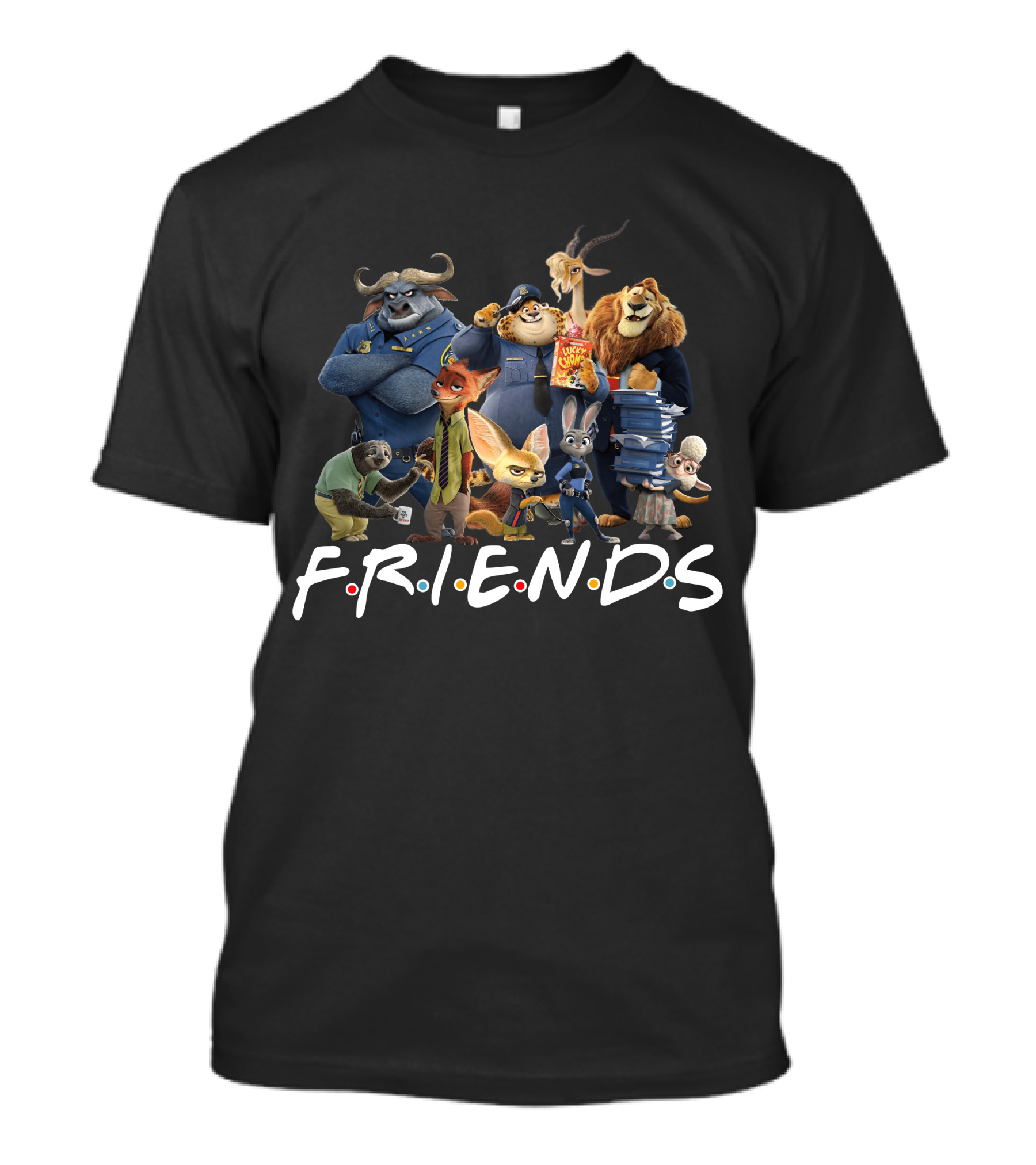 Zootopia Characters Friends TV Show T-Shirt