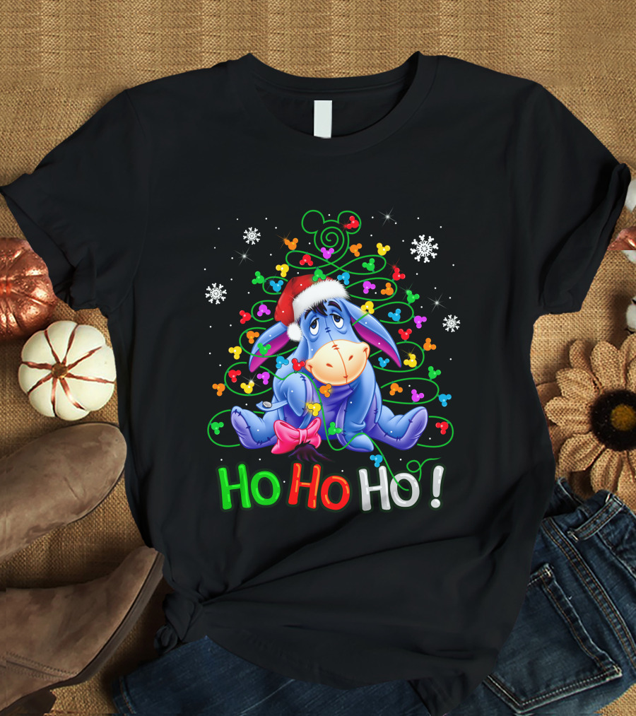 Eeyore Christmas Ho Ho Ho Disney-Inspired Holiday T-Shirt