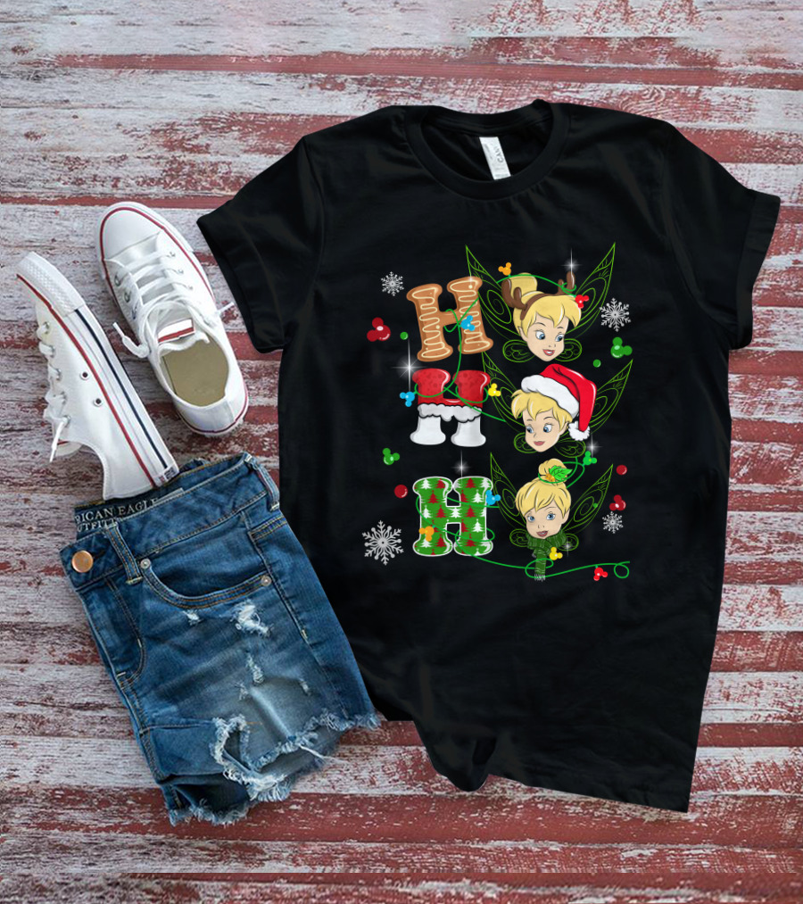TKB HHH Tinker Bell Christmas Snowflakes Holiday Magic T-Shirt