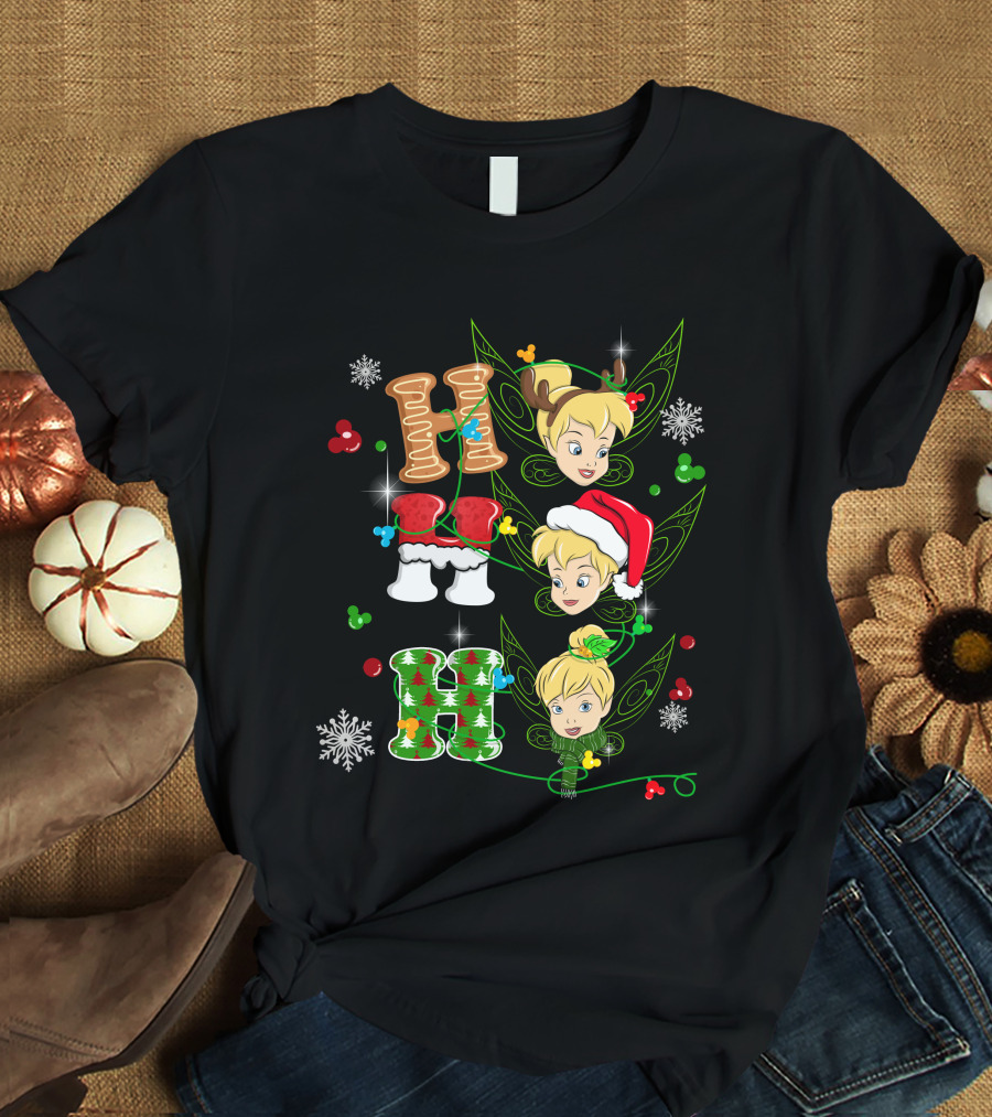 TKB HHH Tinker Bell Christmas Snowflakes Holiday Magic T-Shirt