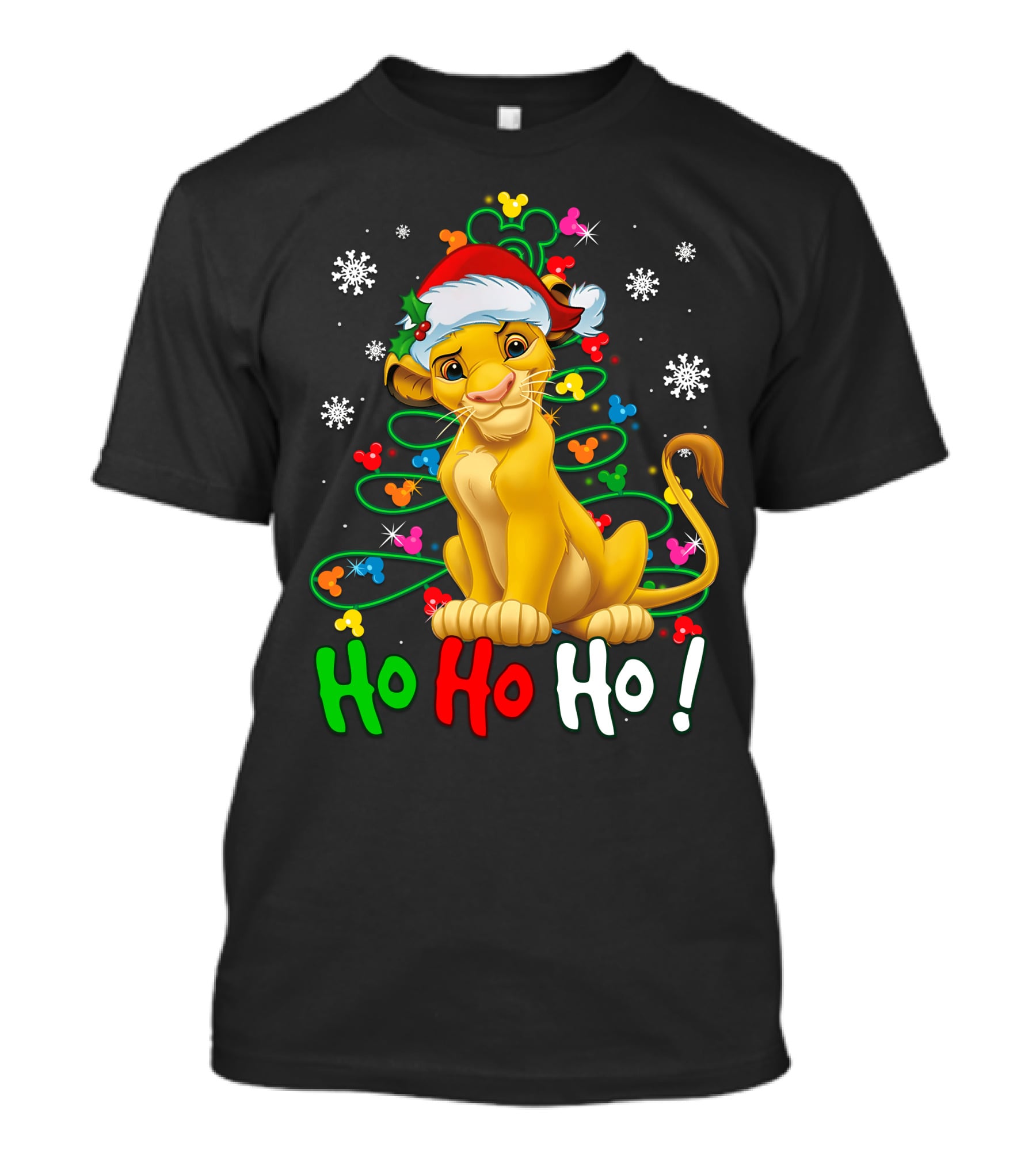 SB Tree HHH Christmas Ho Ho Ho Lion Santa Hat T-Shirt