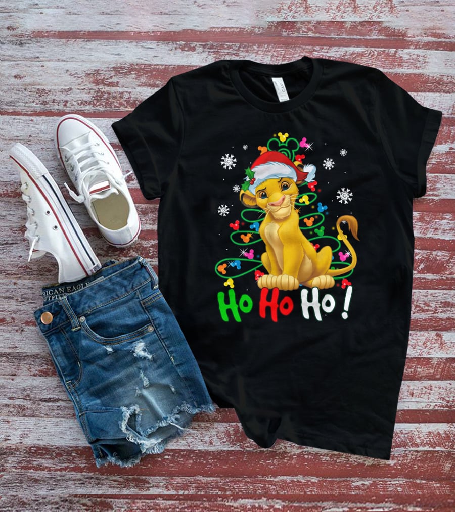 SB Tree HHH Christmas Ho Ho Ho Lion Santa Hat T-Shirt