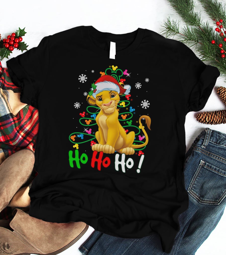SB Tree HHH Christmas Ho Ho Ho Lion Santa Hat T-Shirt