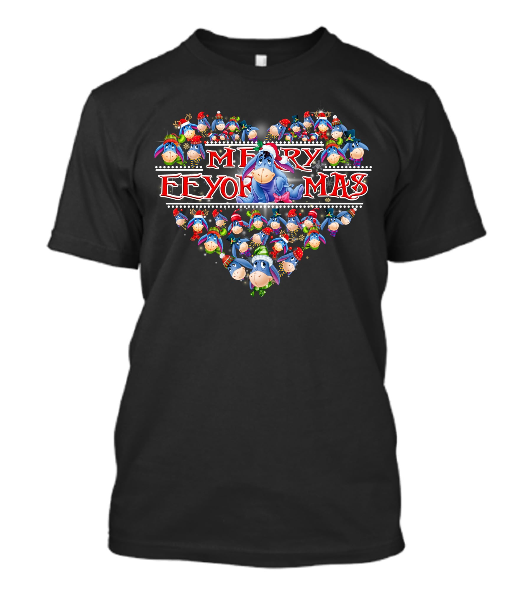 Merry Eeyoremas Heart Christmas T-Shirt