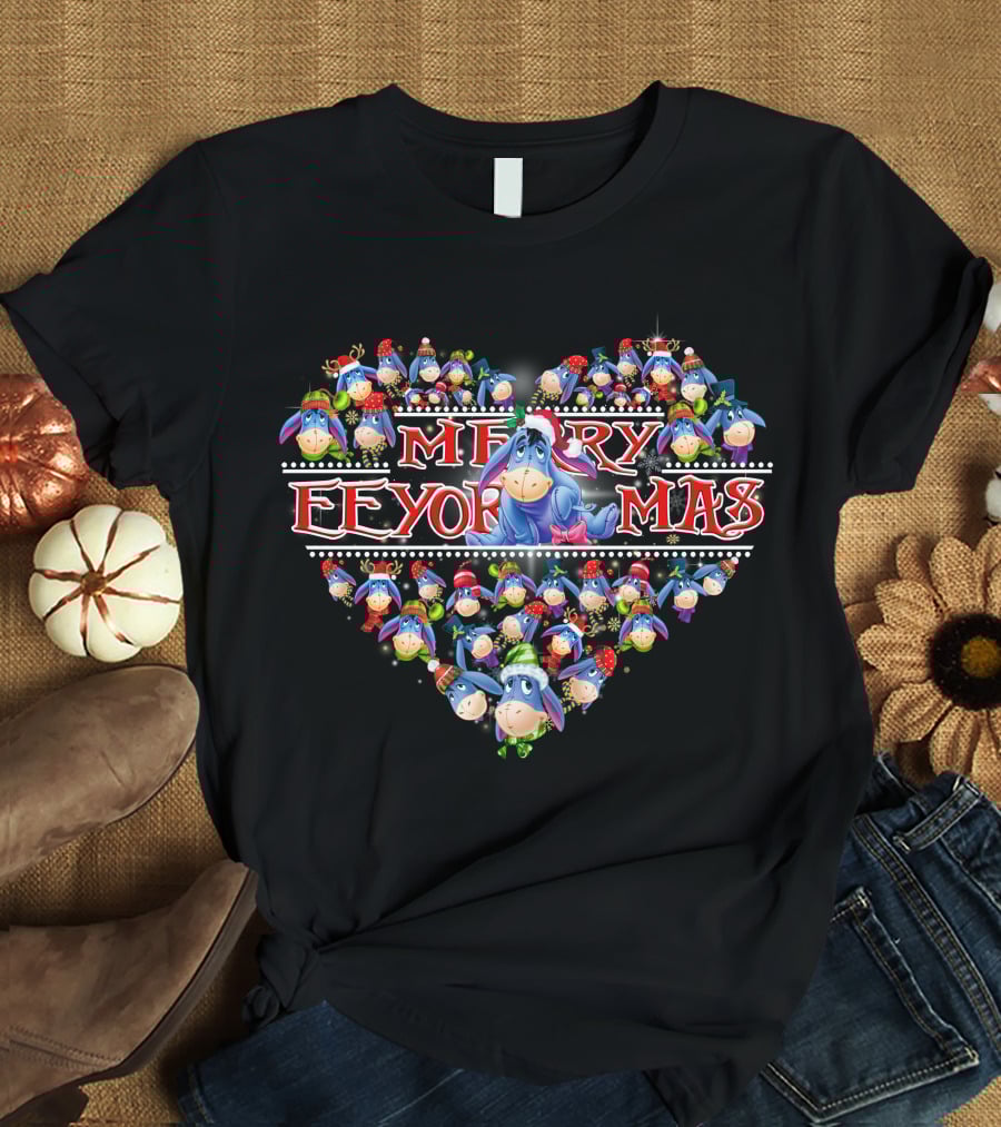 Merry Eeyoremas Heart Christmas T-Shirt