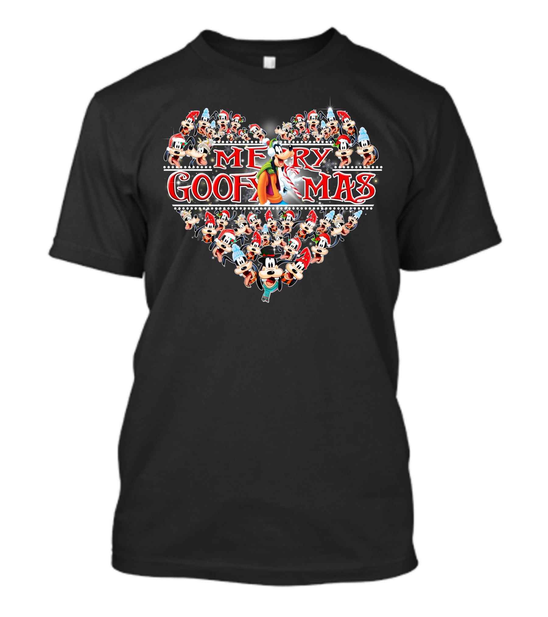 Merry Goofmas Heart Collage Christmas T-Shirt