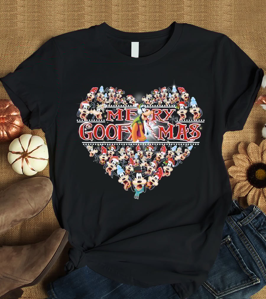 Merry Goofmas Heart Collage Christmas T-Shirt