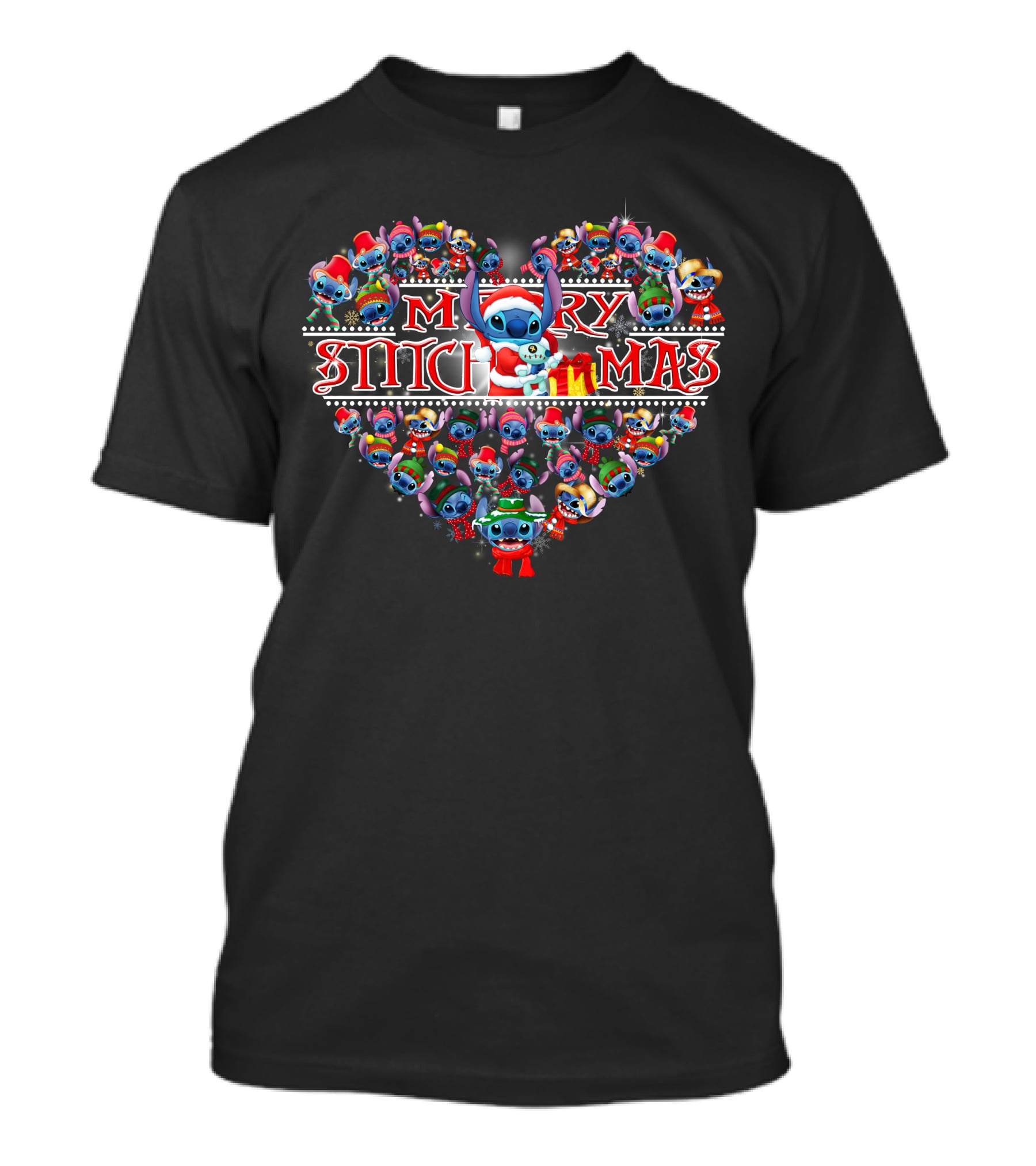 Merry Stitchmas Heart Christmas T-Shirt