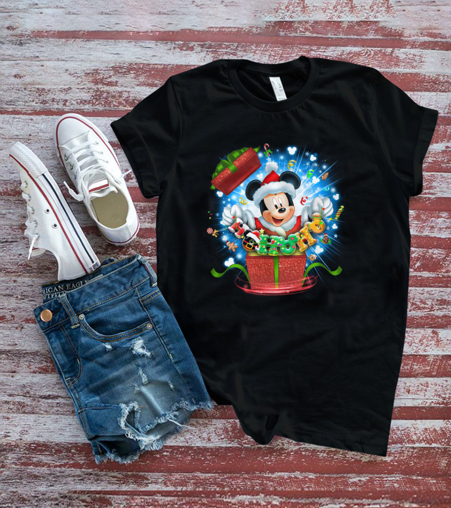 Mickey Christmas Magic Present Explosion T-Shirt