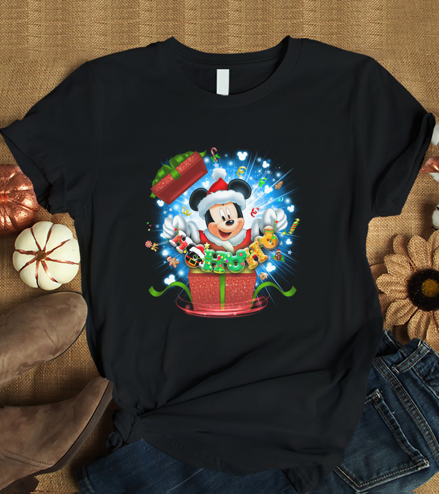 Mickey Christmas Magic Present Explosion T-Shirt