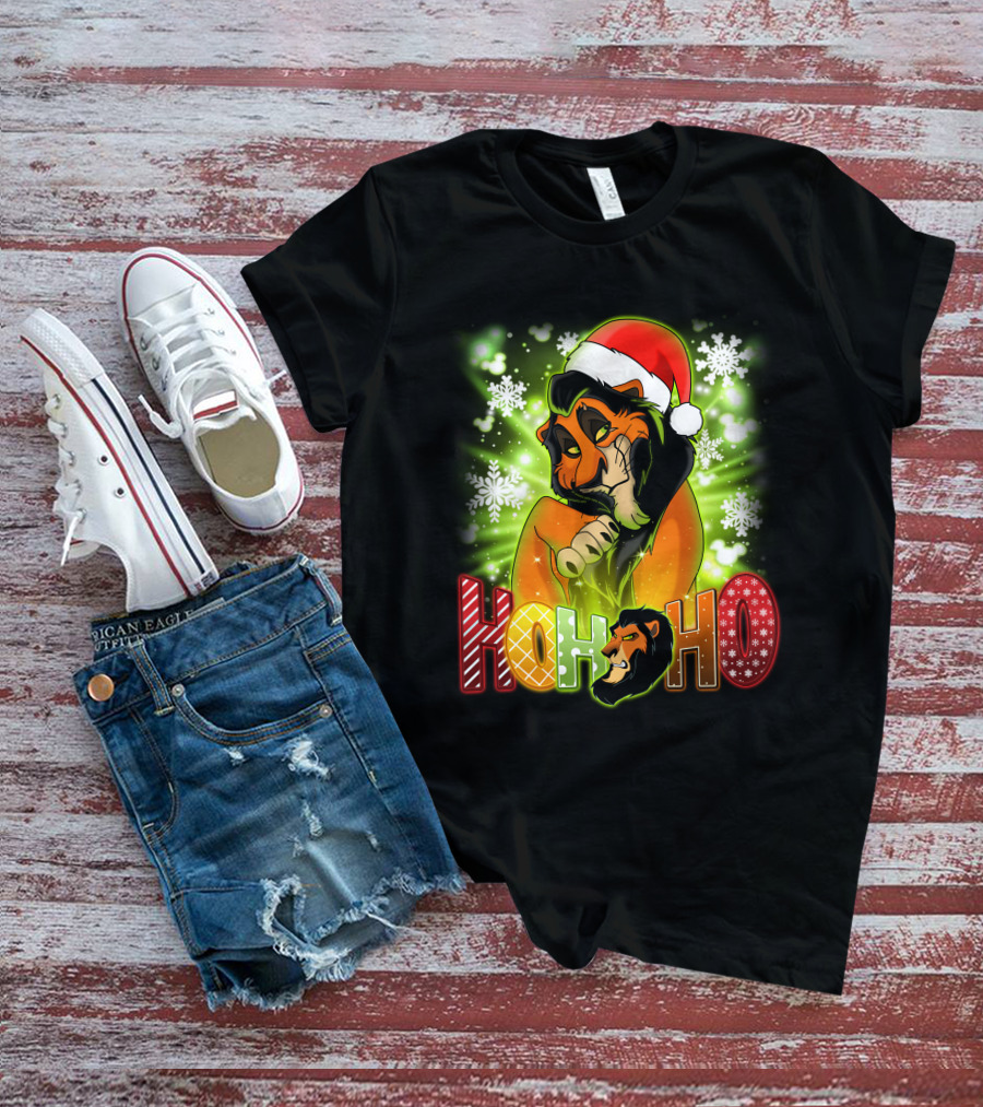 Scar Hohoho Snowflakes Santa Hat Christmas T-Shirt