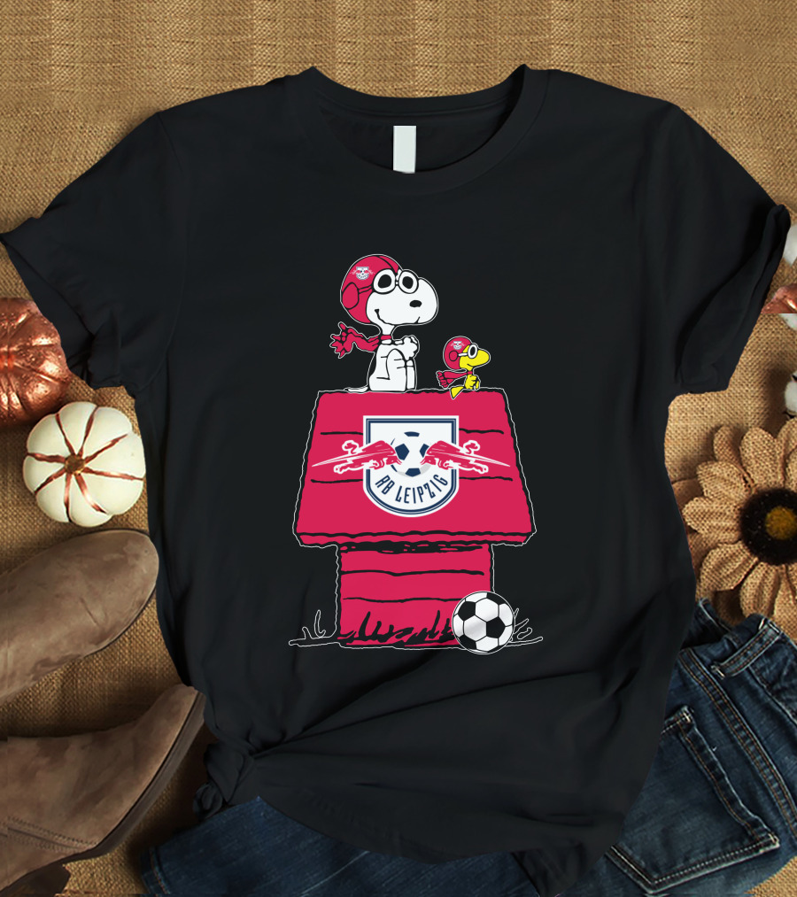 RB Leipzig Snoopy Soccer House With Woodstock T-Shirt