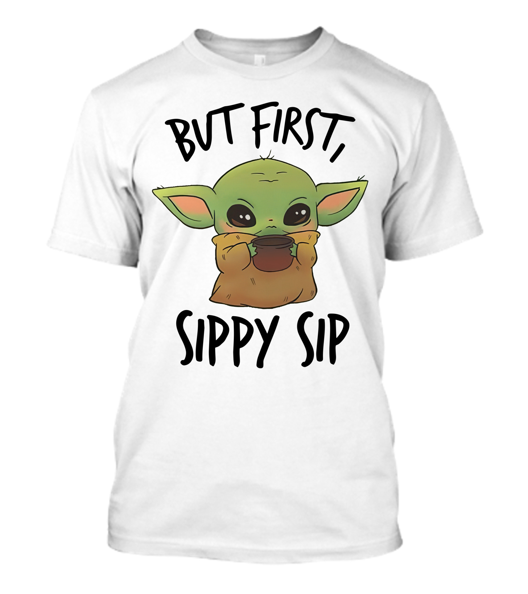 But First Sippy Sip Baby Yoda Cute Mandalorian Moment T-Shirt