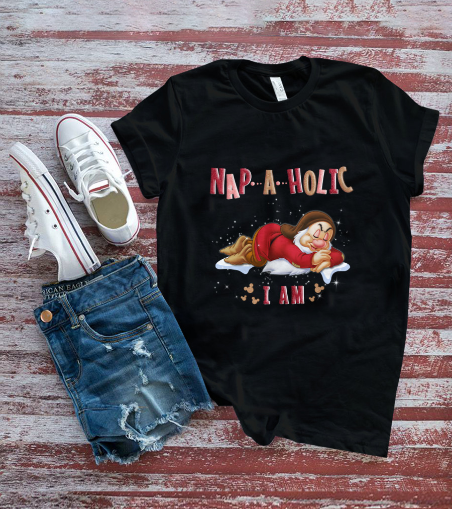 Napaholic I Am Grumpy Disney Dwarf Sleeping Pillow T-Shirt