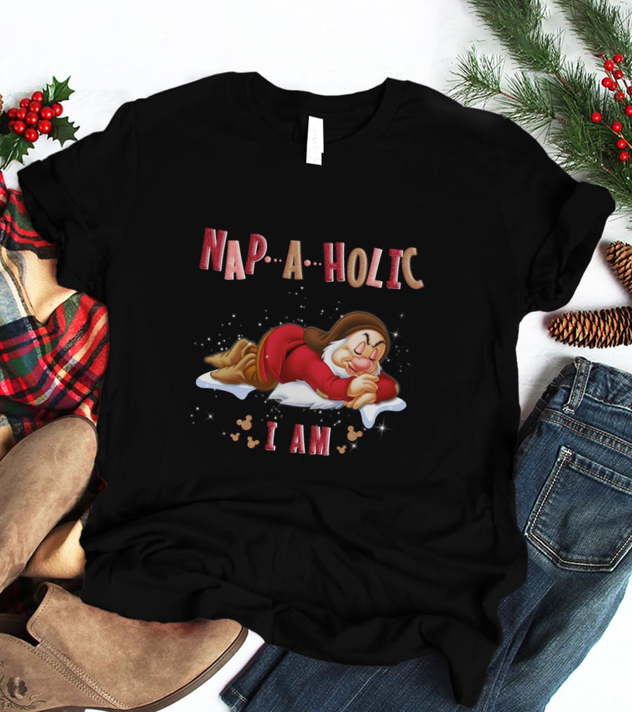 Napaholic I Am Grumpy Disney Dwarf Sleeping Pillow T-Shirt