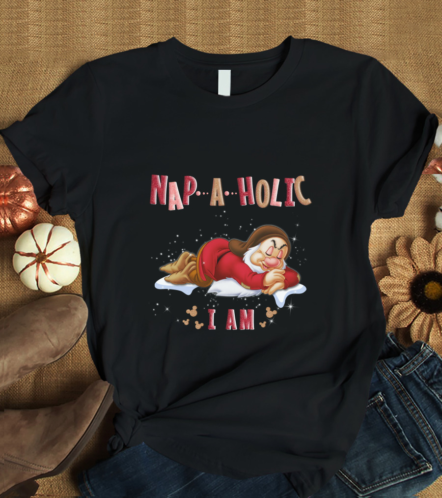 Napaholic I Am Grumpy Disney Dwarf Sleeping Pillow T-Shirt