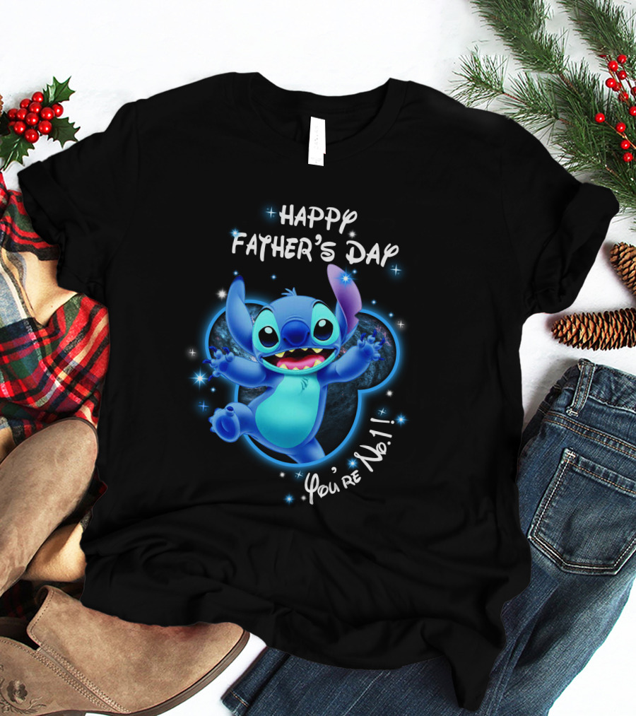 Happy Father's Day You're No. 1 Stitch T-Shirt