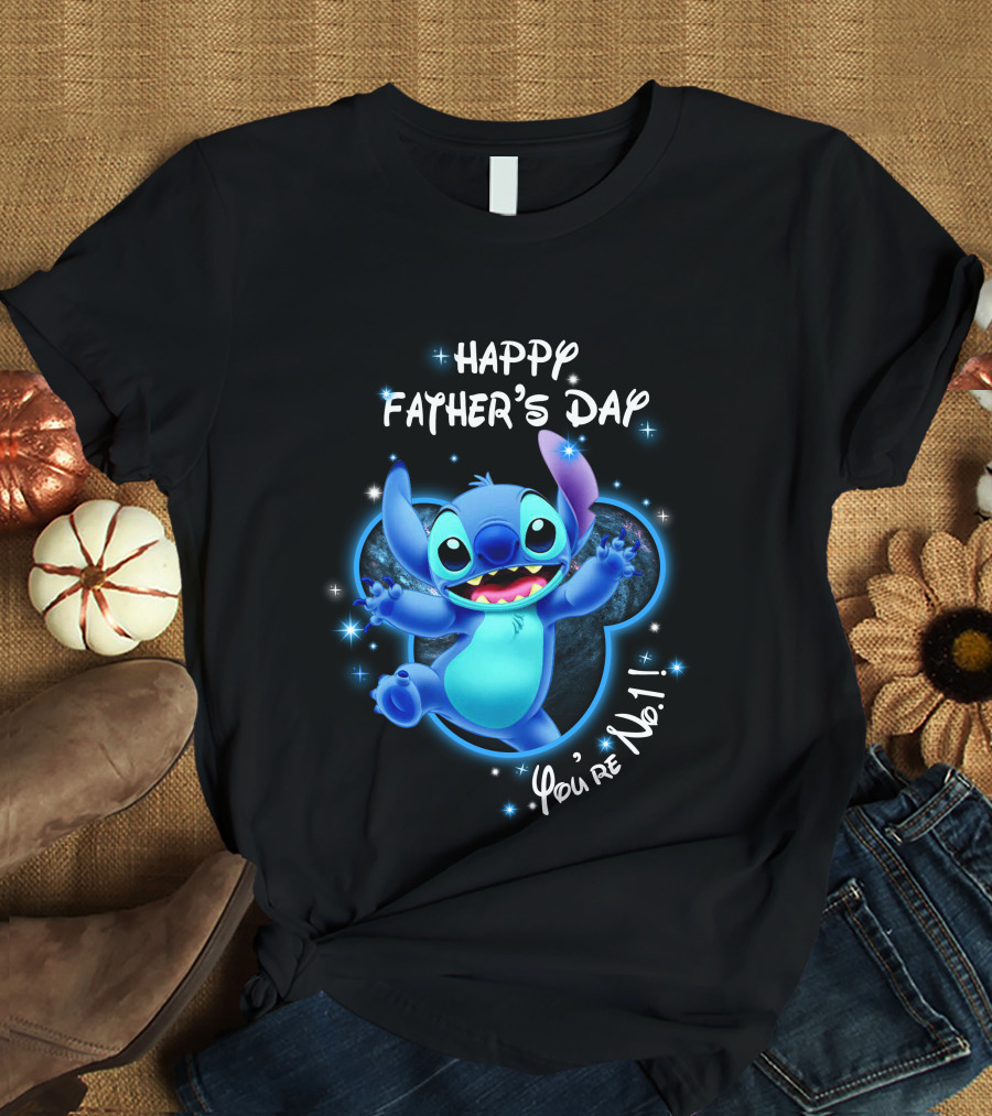 Happy Father's Day You're No. 1 Stitch T-Shirt