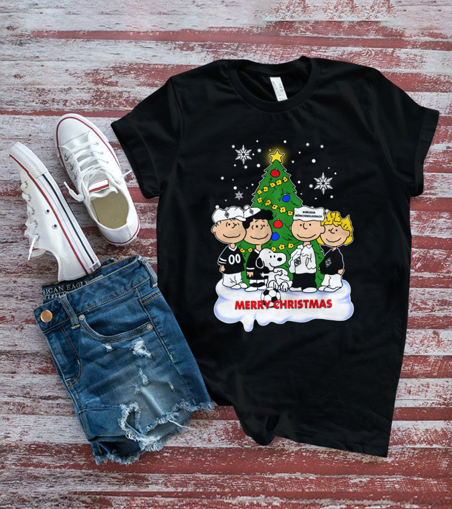 Borussia Mönchengladbach Merry Christmas Charlie Brown And Snoopy T-Shirt