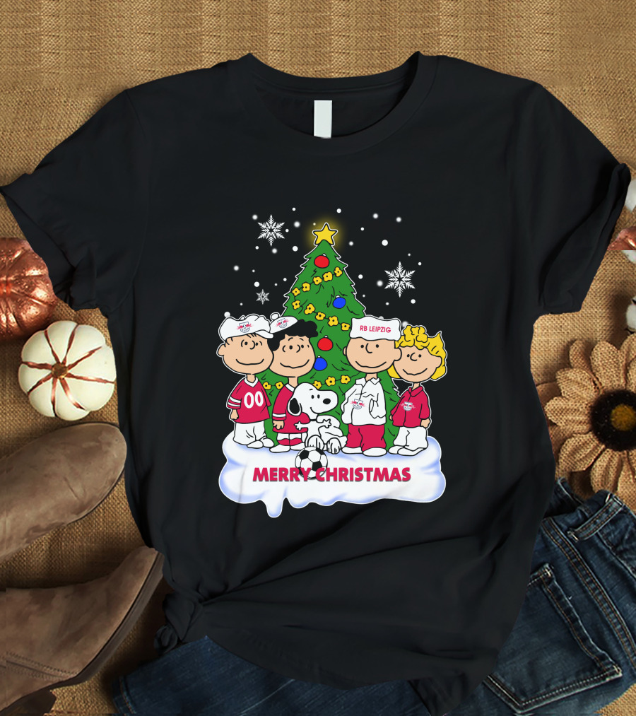 RB Leipzig Merry Christmas Snoopy And Friends Scene T-Shirt