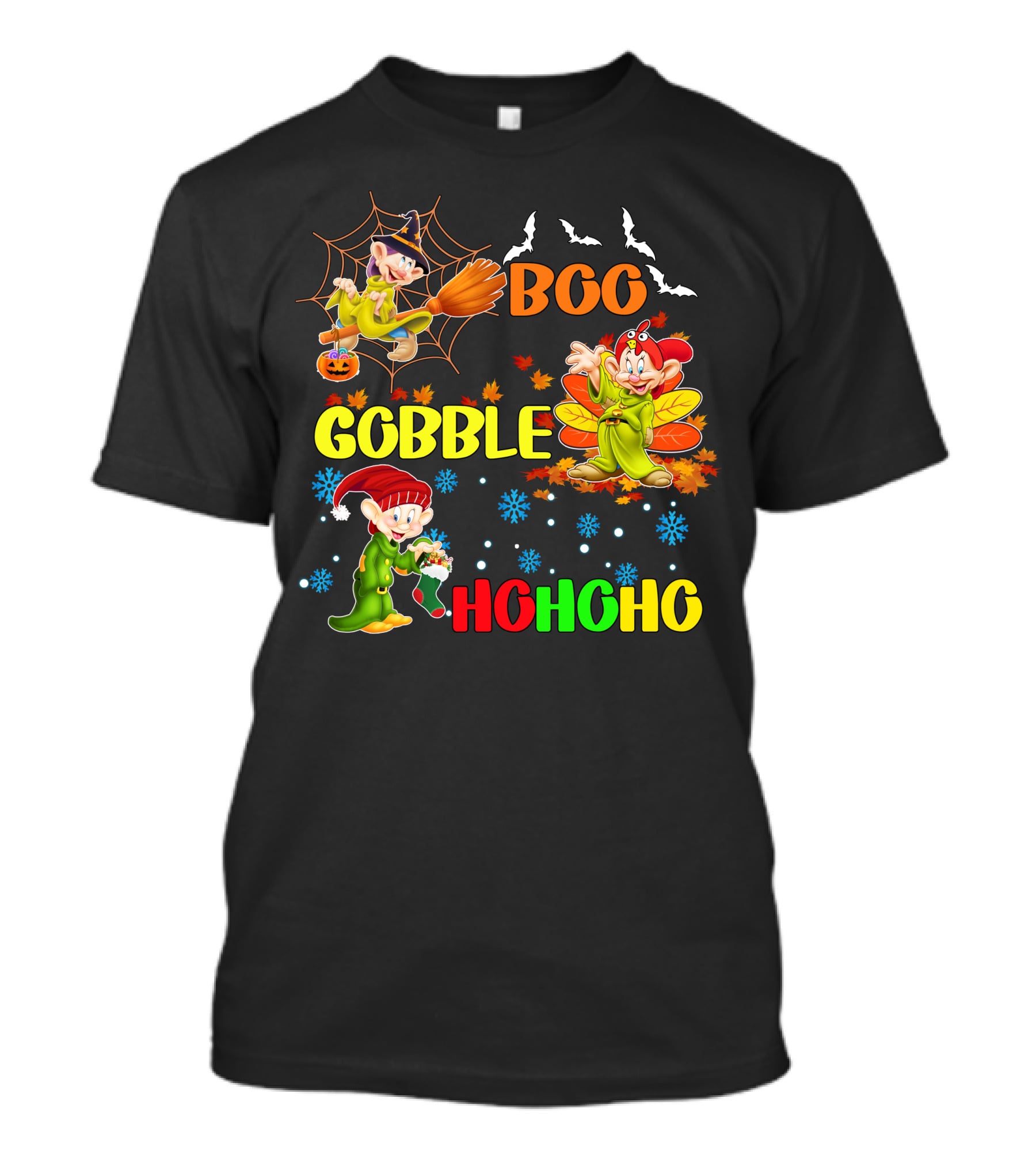Dopey Boo Gobble HoHoHo HalloThanksMas T-Shirt