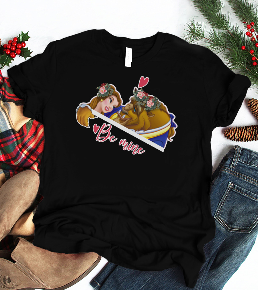 Be Mine Beauty And The Beast Floral Valentine's Day T-Shirt