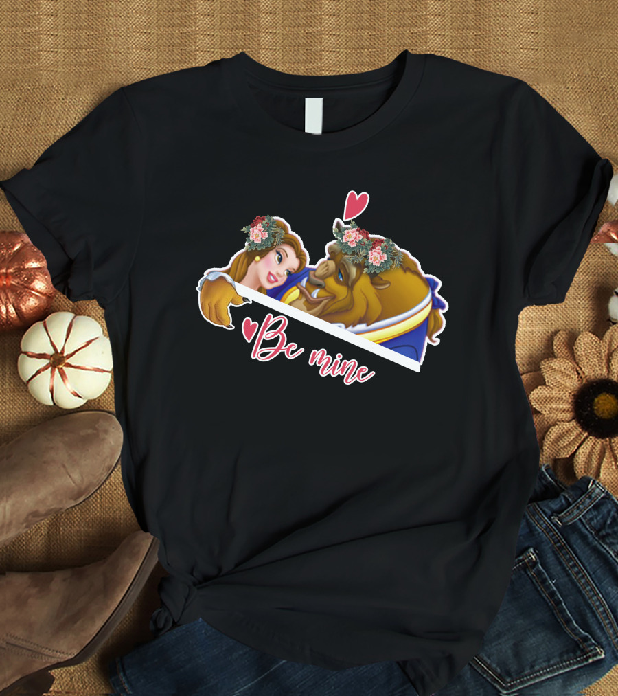 Be Mine Beauty And The Beast Floral Valentine's Day T-Shirt