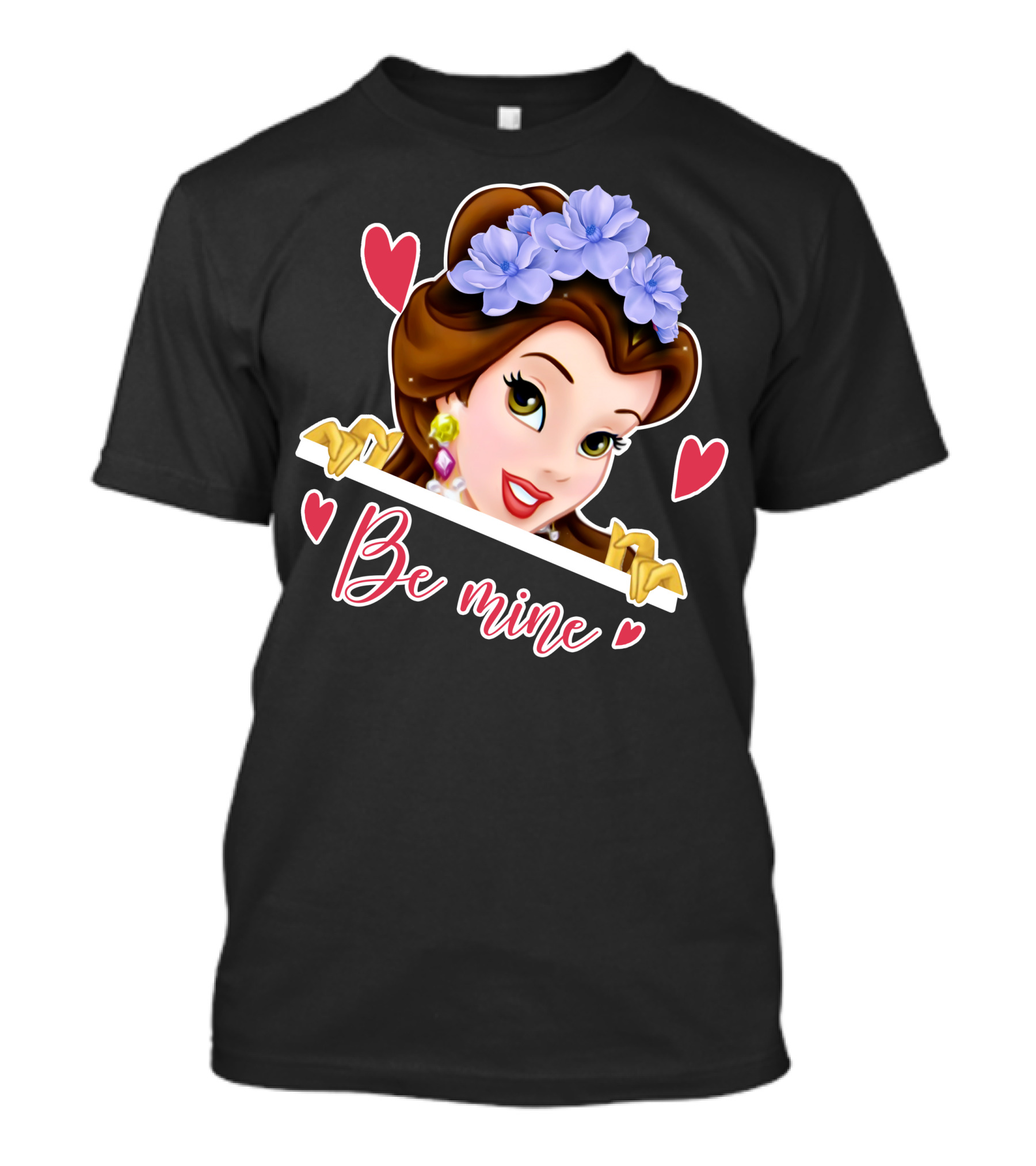 Belle Be Mine Hearts And Flowers T-Shirt