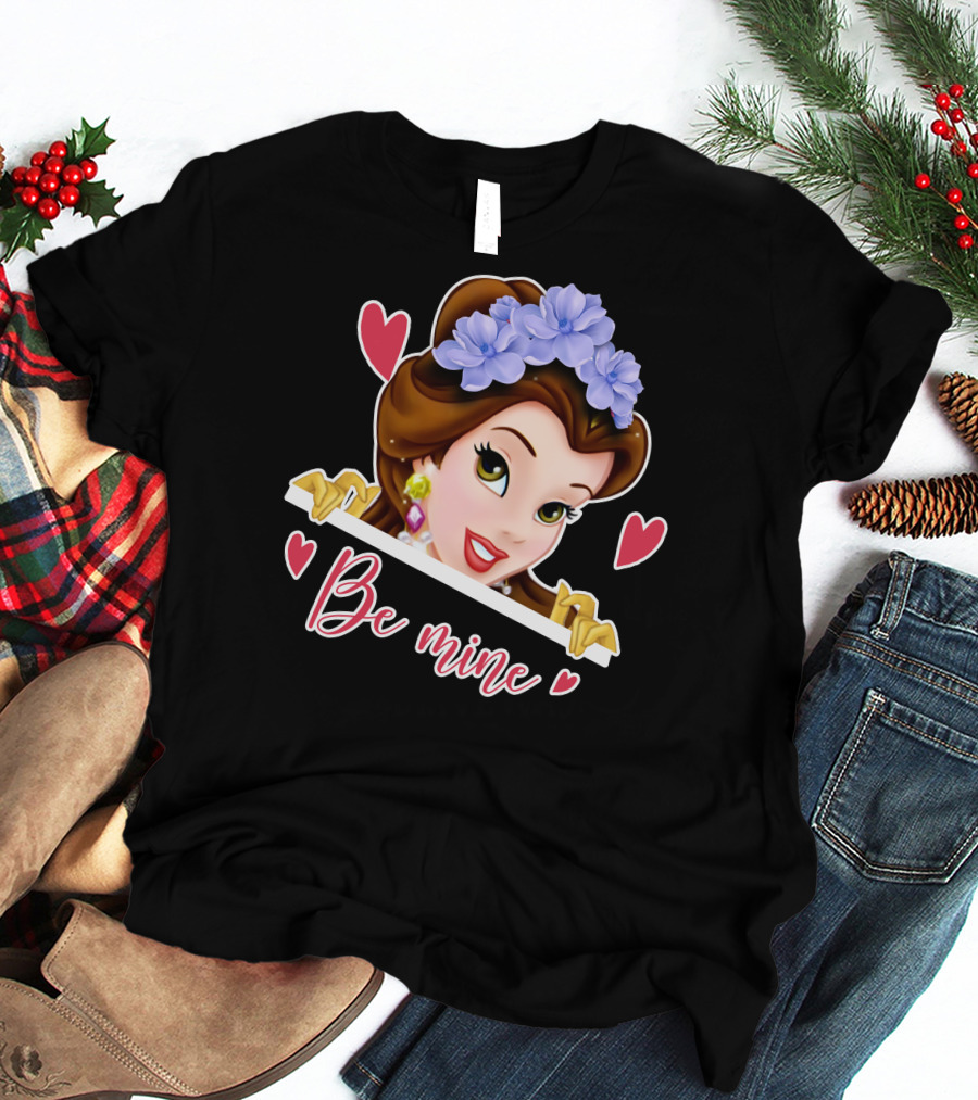Belle Be Mine Hearts And Flowers T-Shirt