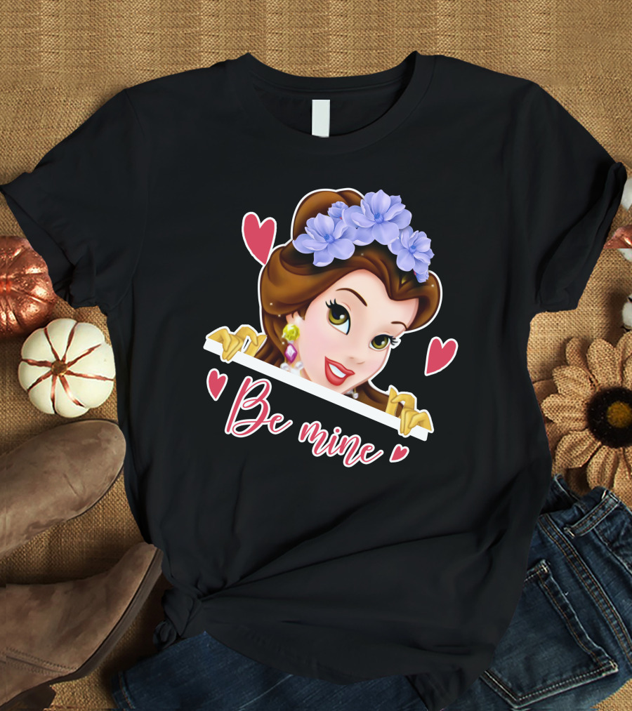 Belle Be Mine Hearts And Flowers T-Shirt