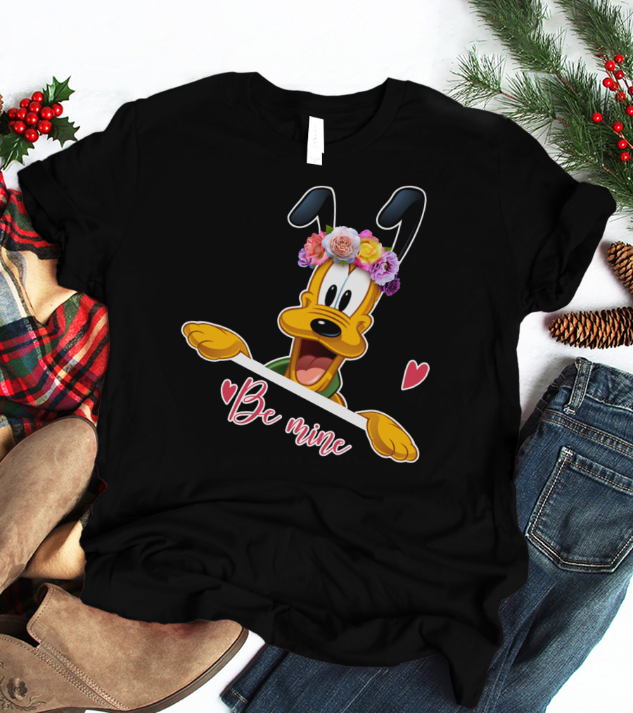 Be Mine Flower Crown Pluto Hearts T-Shirt