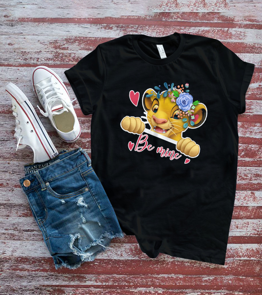 Simba Be Mine Floral Heart Lover T-Shirt