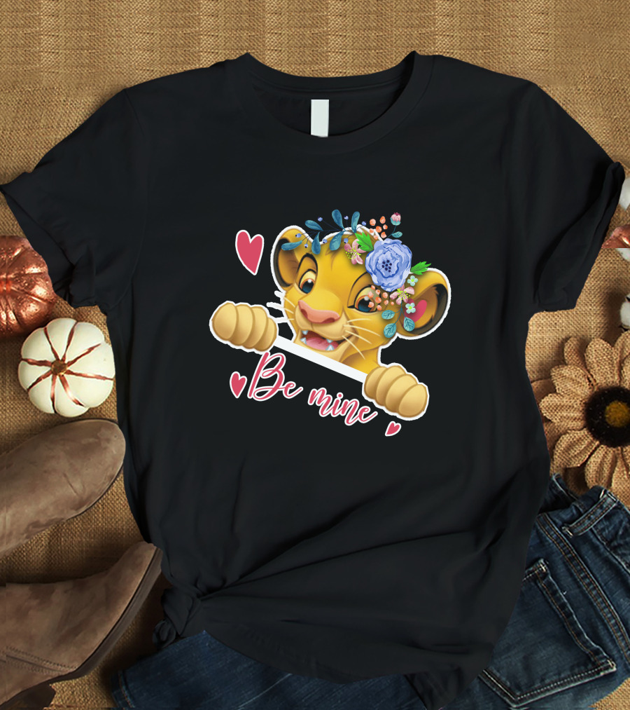 Simba Be Mine Floral Heart Lover T-Shirt