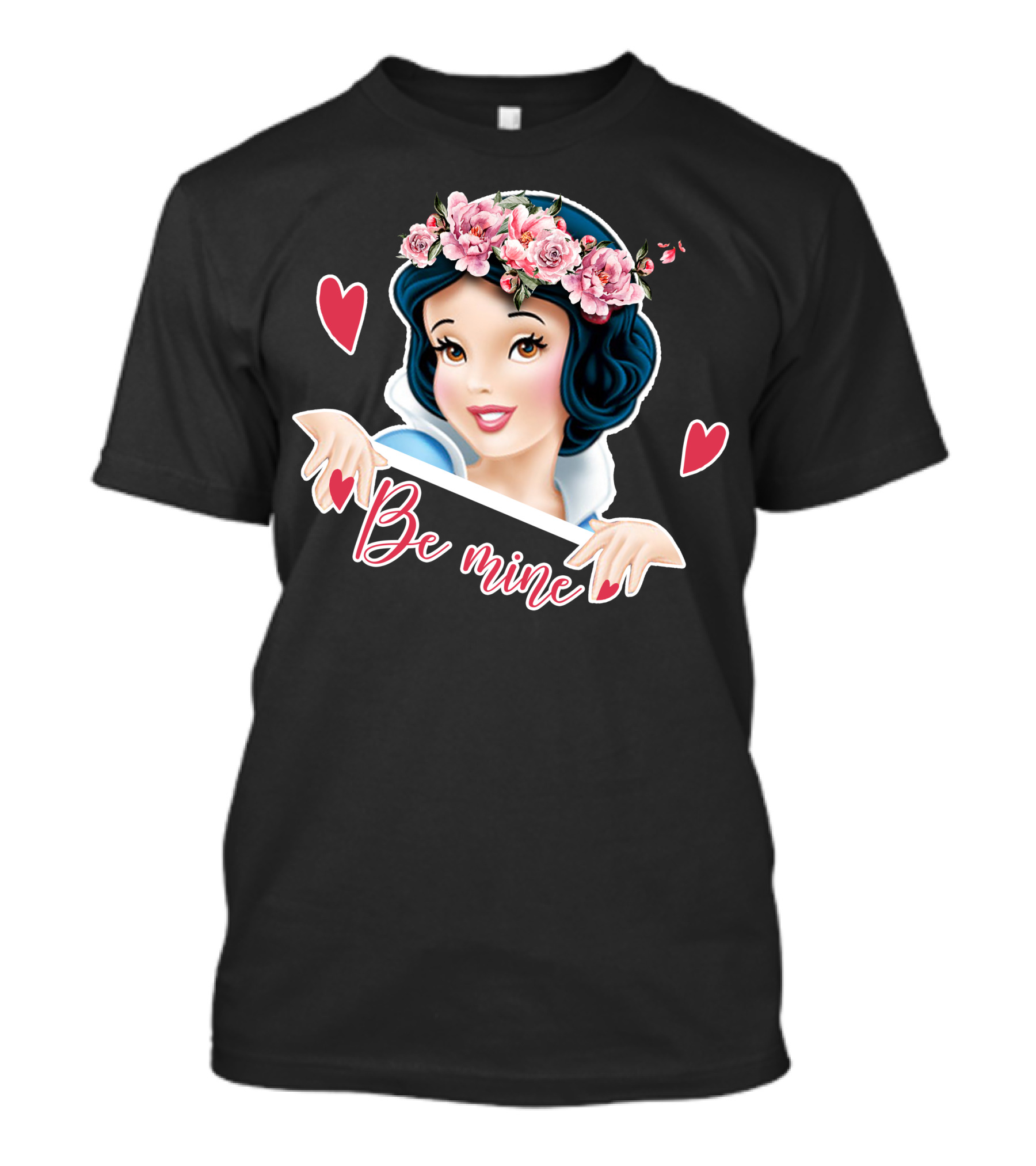Snow White Be Mine Floral Heart T-Shirt