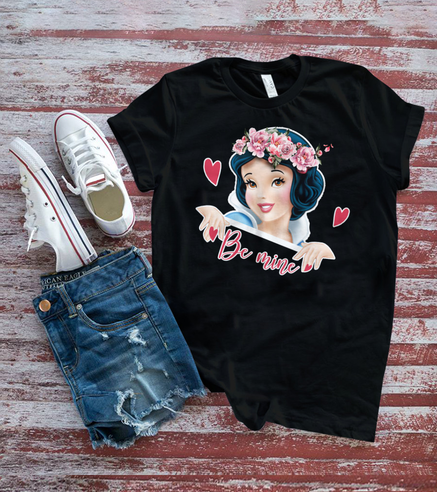 Snow White Be Mine Floral Heart T-Shirt