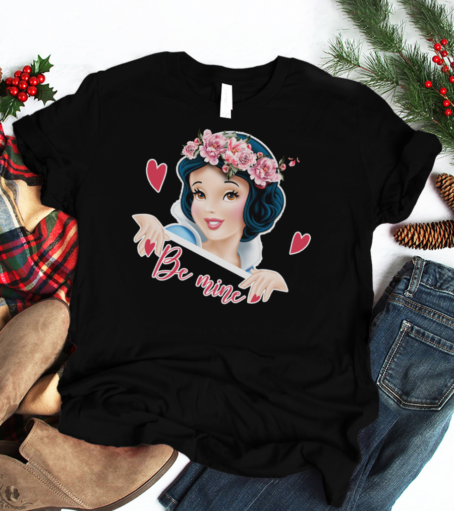 Snow White Be Mine Floral Heart T-Shirt