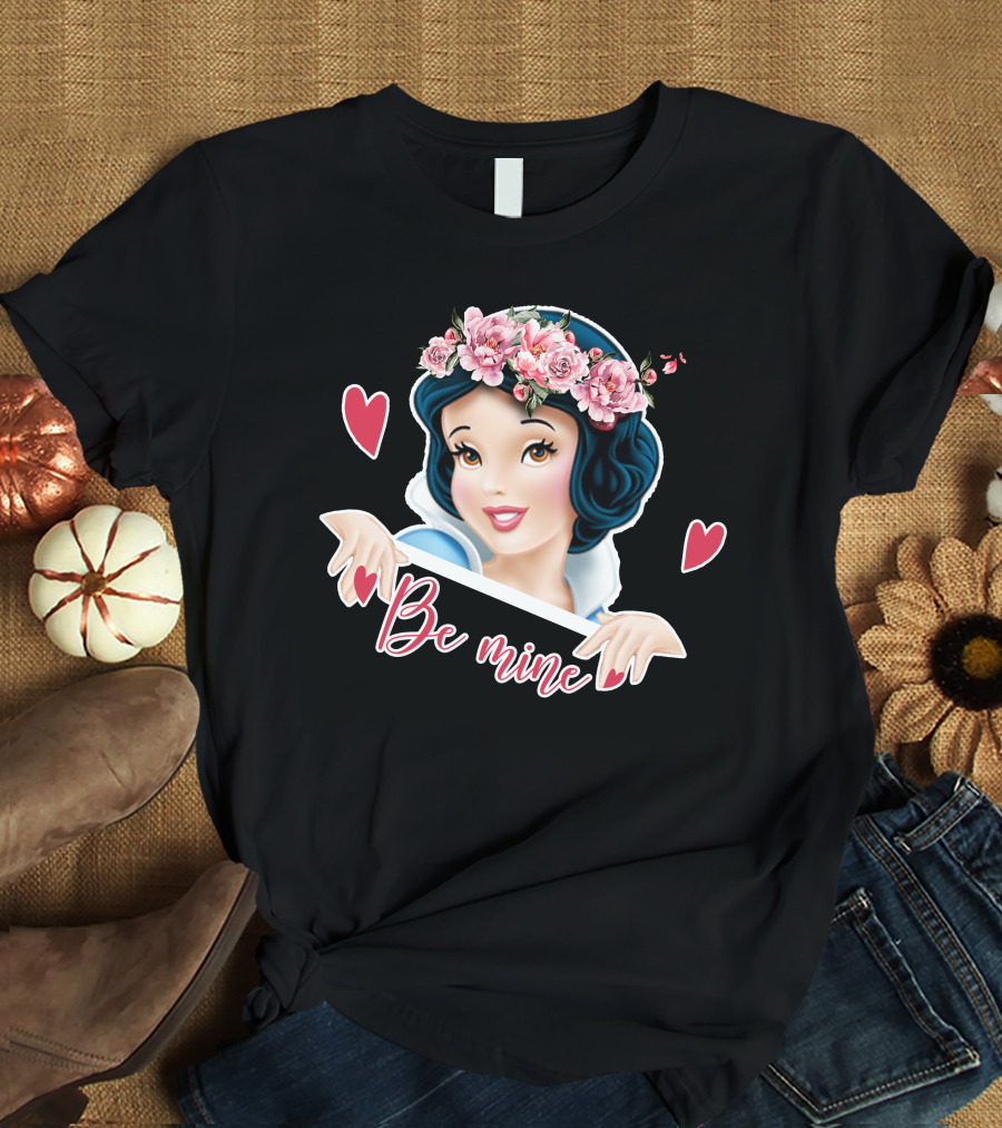 Snow White Be Mine Floral Heart T-Shirt