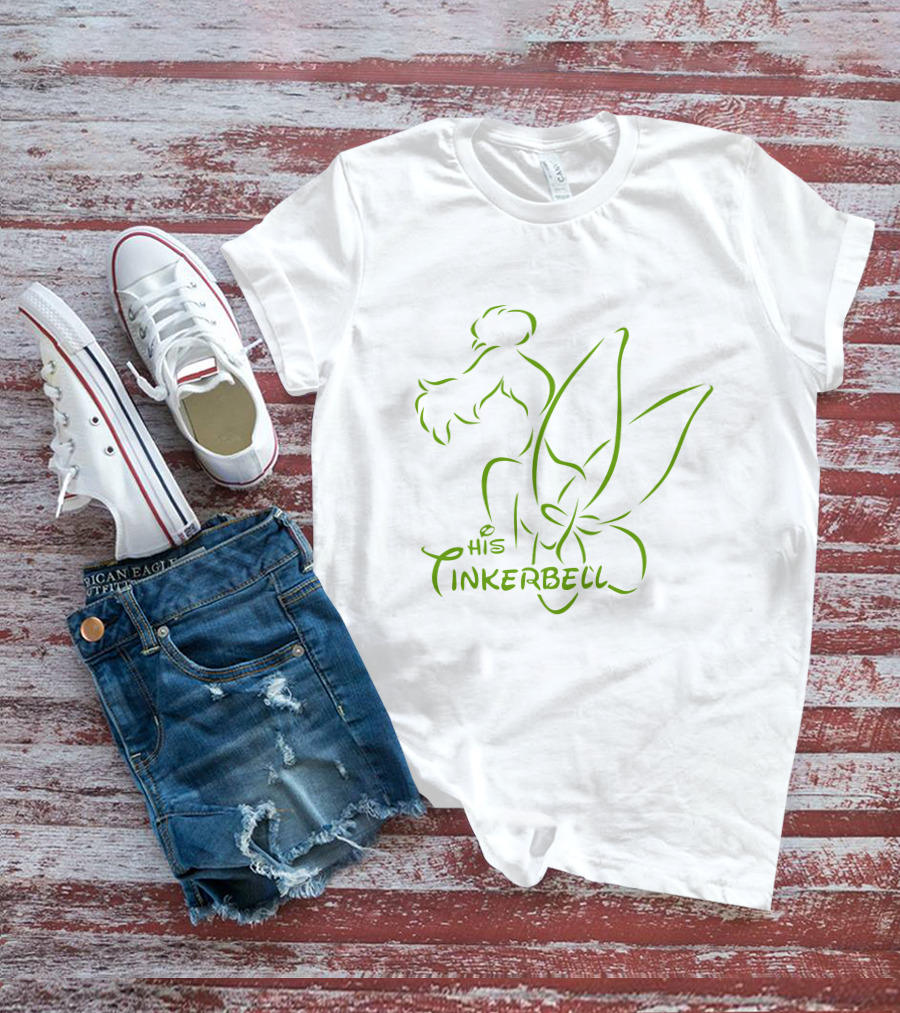 His Tinkerbell Fairy Outline T-Shirt