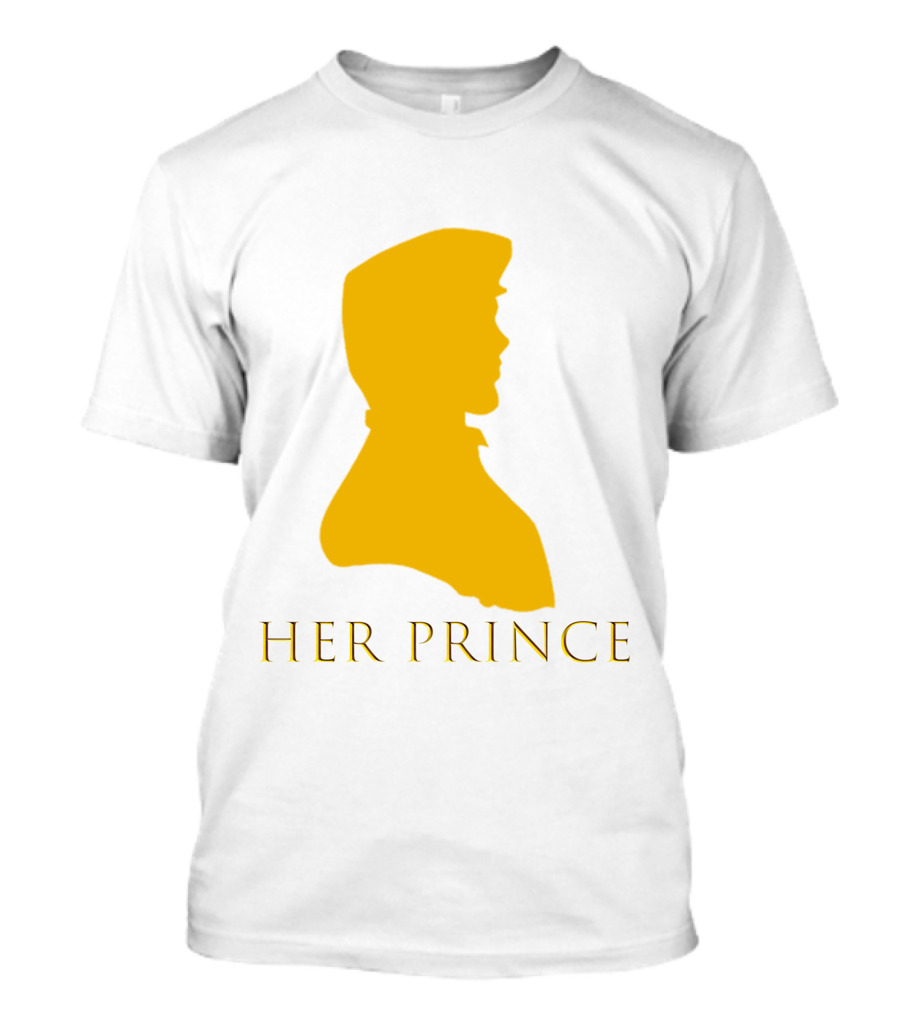 Her Prince Silhouette In Gold T-Shirt