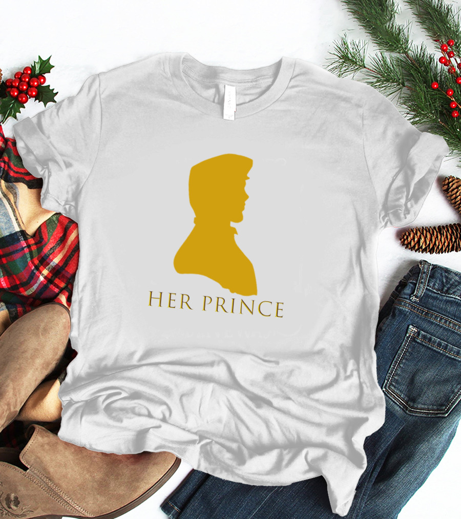 Her Prince Silhouette In Gold T-Shirt