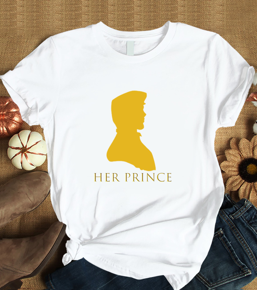 Her Prince Silhouette In Gold T-Shirt
